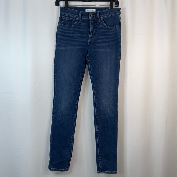 Madewell 9" Mid-Rise Skinny Jeans Medium Wash- 25- NWT - Picture 2 of 15